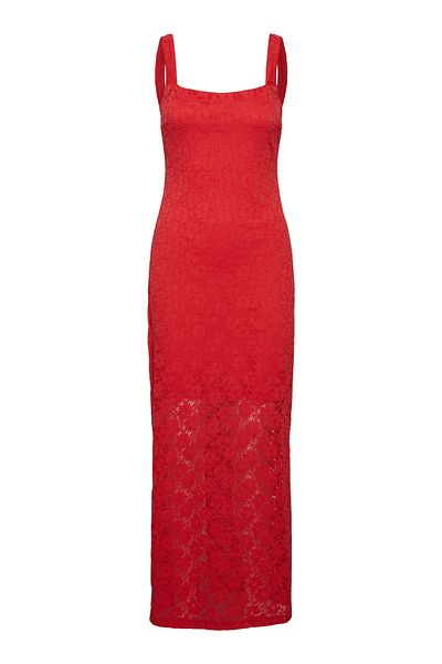 YAS. YASROSITA RIEMEN-KNOCHENKLEID AUS SPITZE – KA