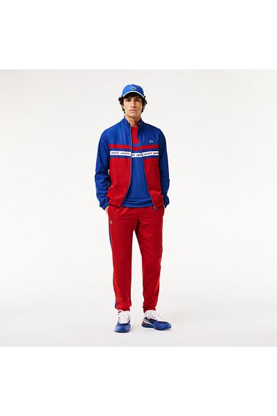 Red lacoste sweatsuit top