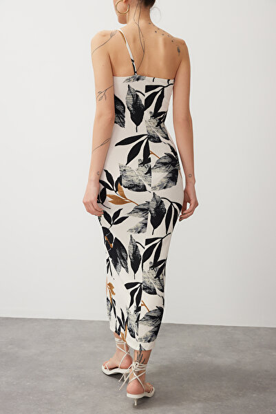 Edit by Trendyol Ecru Strappy Knitted Dress TEDSS24EL00023