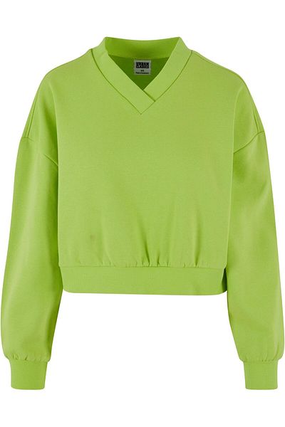 Urban Classics Damen Ladies Cropped V-Neck