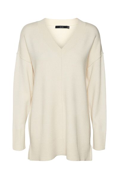 Veromoda Curve Strickpullover VMCGOLD LINK LS LONG V-NECK PULL BOO CUR