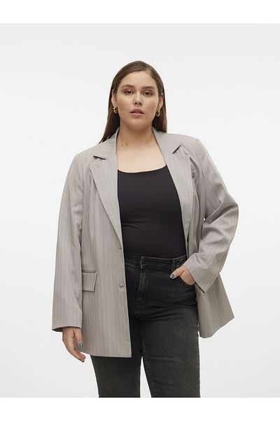 Veromoda Curve Blazer Locker geschnitten Reverskragen Curve Ärmelbündchen mit Knopf Blazer