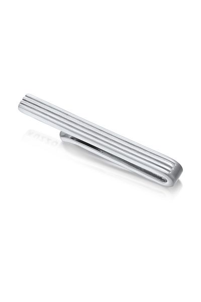 KUZZOI Krawattennadel Krawattennadel Rillen Design 925 Silber