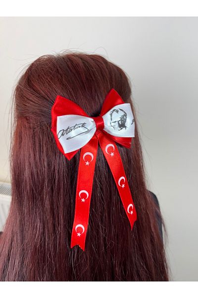 BURÇİN AKSESUAR Eid Buckle with Ataturk and Flag Ribbon Buckle Clip for 23 April Feast