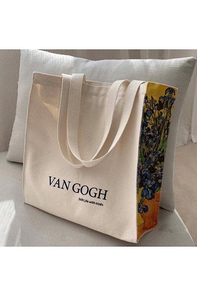 Buka Shops Geantă de bază cu model Van Gogh - Pânză