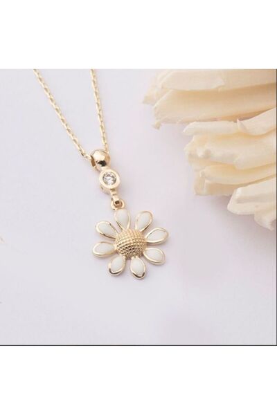 by milo jewellery Altın Papatya Kolye