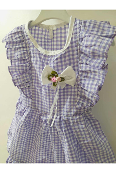 krm bebe Pötikare Kurdelalı Çocuk Elbise