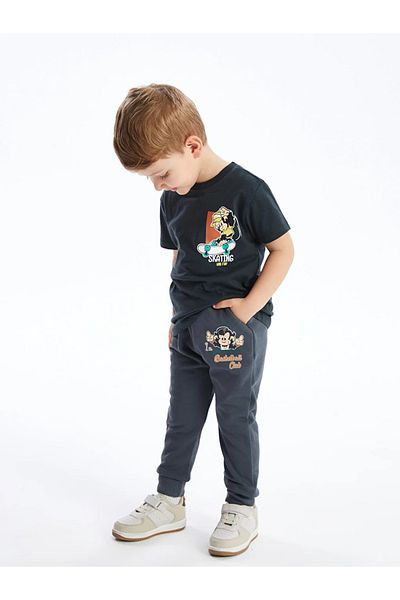 LC Waikiki LCW baby Elastic Waist Nostalgic Monkey Printed Baby Boy Tracksuit Bottom