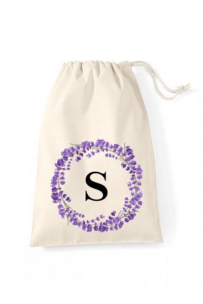 Elbasan Tekstil 20 X 30 Raw Cloth Pouch Letter S Printed Drawstring Raw Cloth Pouch (1 Piece)