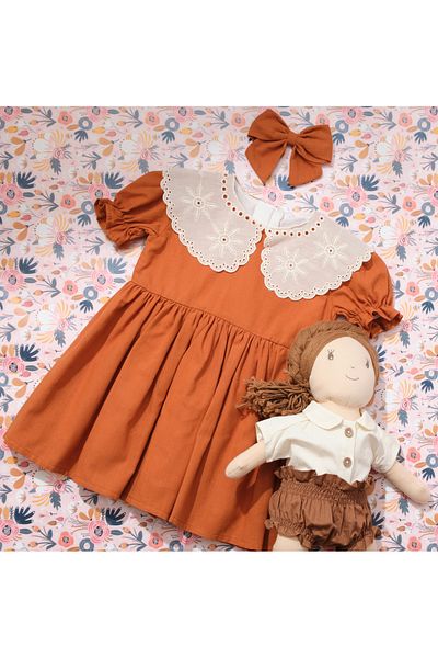 Little Ya Ya Love Rochie de in pentru fete cu guler