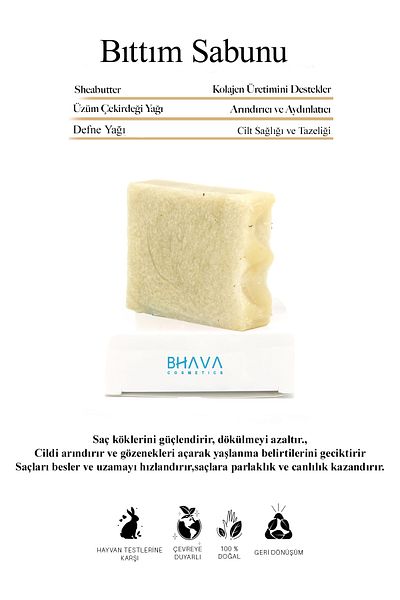 bhava cosmetics Natural Handmade Bıttım Soap with Antiseptic Feature