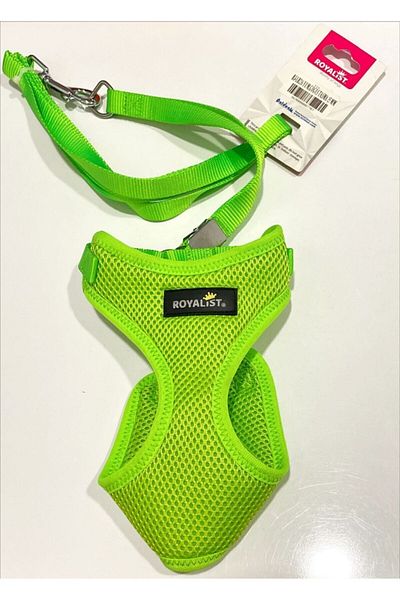 Royalist DOG Collar GREEN Color Soft Breathable Surface Chest Collar 15 mm width 120 cm