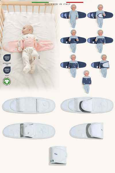 Elele EleleLife Baby Swaddle Belt Newborn Blue Sanno