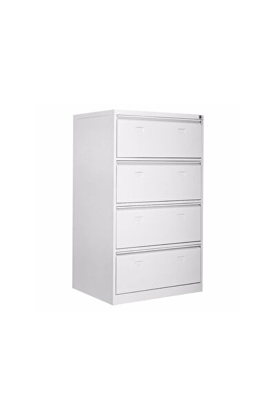 Genel Markalar Dört Geniş Çekmeceli Metal Kartoteks Askılı Dosya Dolabı 84*62...