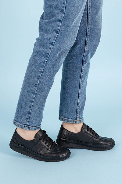 Getcho Garete Damen Sportschuhe aus echtem Leder in Schwarz