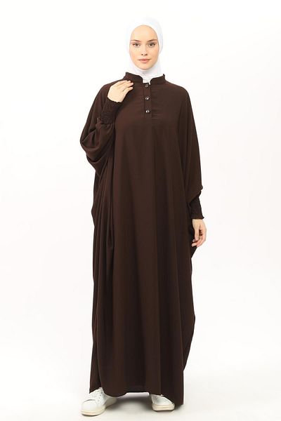 Altobeh Γυναικείο φόρεμα Medina Silk Abaya Ferace με χιτζάμπ φόρεμα με μανίκια νυχτερίδας