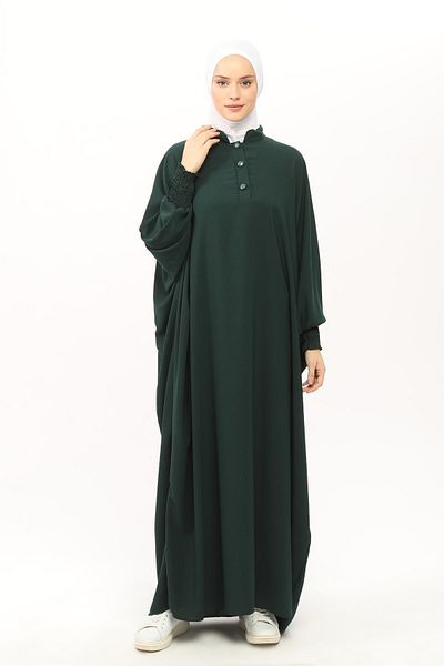 Altobeh Γυναικείο φόρεμα Medina Silk Abaya Ferace με χιτζάμπ φόρεμα με μανίκια νυχτερίδας