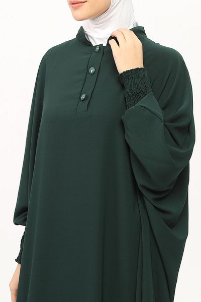 Altobeh Γυναικείο φόρεμα Medina Silk Abaya Ferace με χιτζάμπ φόρεμα με μανίκια νυχτερίδας