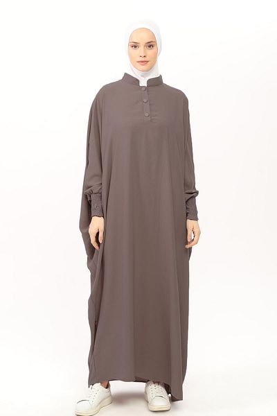 Altobeh Γυναικείο φόρεμα Medina Silk Abaya Ferace με χιτζάμπ φόρεμα με μανίκια νυχτερίδας
