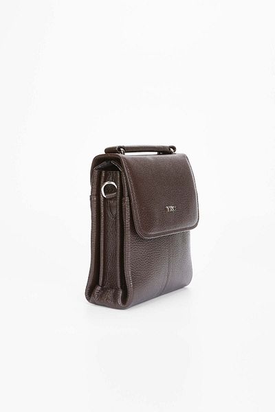 Tamer Tanca Men's Brown Genuine Leather Handbag