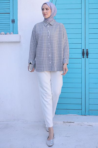 benguen Πουκάμισο 712 ριγέ μαύρο