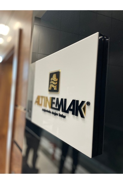 Pleksiglas Ürünleri kapı giriş tabelası, büro, ofis tabelası