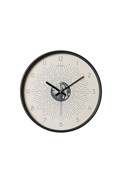 Muyika Design Muyika İniziare Çizgiler Gerçek Cam 30 cm Sessiz Mekanizma Duvar Saati Pds-30