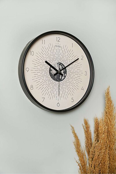 Muyika Design Muyika İniziare Çizgiler Gerçek Cam 30 cm Sessiz Mekanizma Duvar Saati Pds-30