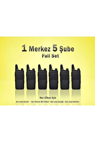 HESAPLI DEPOM Çaycı ve Kafelere Özel 1 Merkez 5 Şube Pmr El Telsizi Siyah