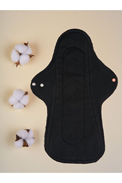 JeniPad W.Beside Pamuk Yıkanabilir Sızdırmaz Siyah Kadın Pedi Idrar Kaçırma X...