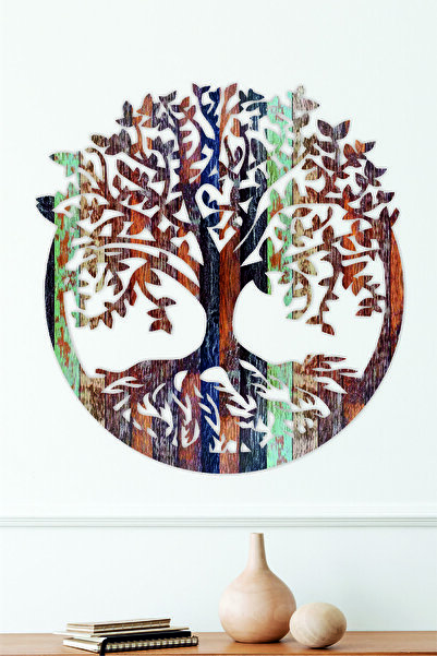 UNT Hayat / Yaşam Ağacı Duvar Dekoru - Süsü, Ahşap Dekoratif Tablo