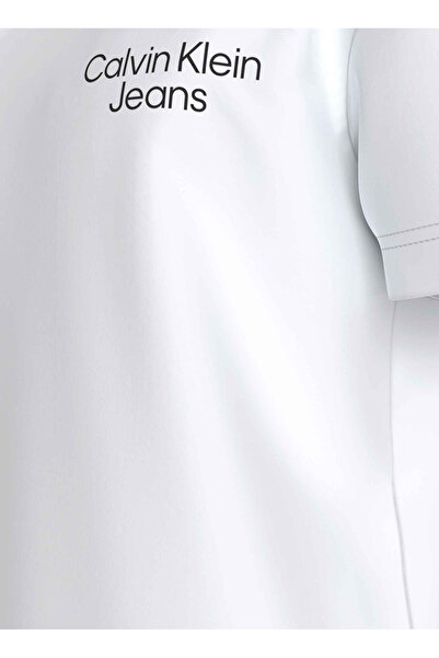 Calvin Klein Men's White Jeans T-Shirt - J30J 325186 Yaf