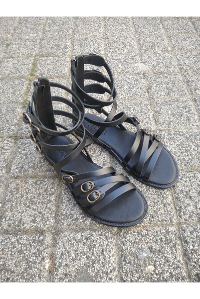 Shade ayakkabı Genuine Leather Women's Gladiator Sandals MAR410