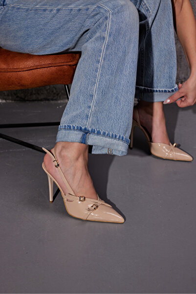 AYAKKABI PRENSİ حذاء نسائي بكعب ستيليتو من الجلد اللامع بطول 10 سم من Lani Toka