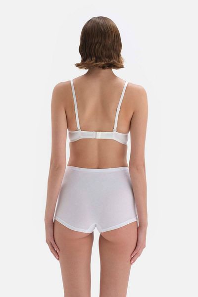 Dagi Weiße Boxershorts aus gekämmter Baumwolle für Damen