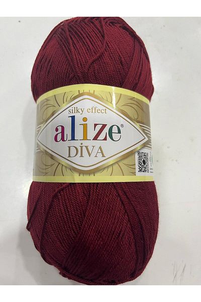 Alize DIVA 538 Microfiber Acrylic Rot - 100% Teckel, 100g Single