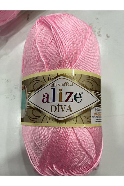 Alize DIVA 892 Pink - 100% Microfiber Acrylic, 100g Μονό μεσαίο μέγεθος