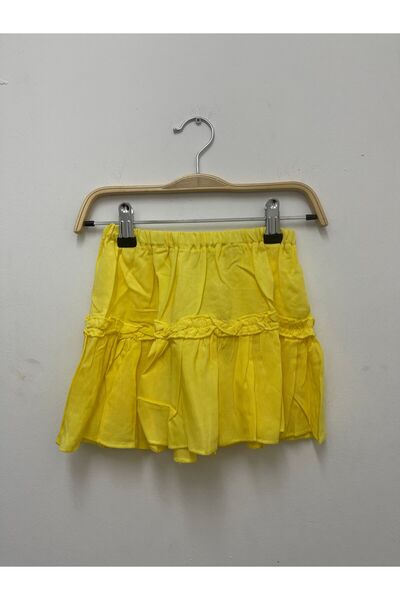 Pitti Kız Çocuk Sarı Mini Etek 9233