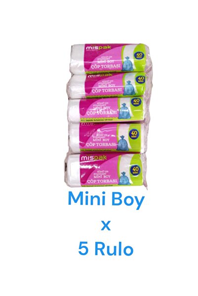 ÇÖP POŞET MİNİ BOY 40X47 CM 40 LI X 5 RULO PAKET