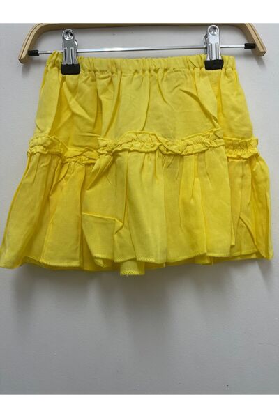 Pitti Kız Çocuk Sarı Mini Etek 9233