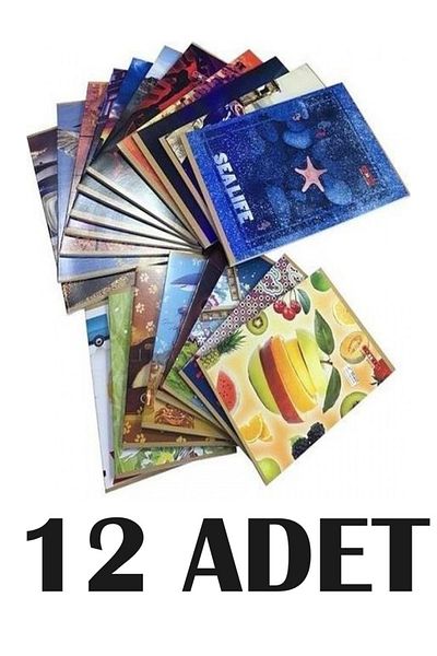 tüftürük 100 ورقة مربعة صغيرة الحجم (A5) 12 قطعة دفتر ملاحظات