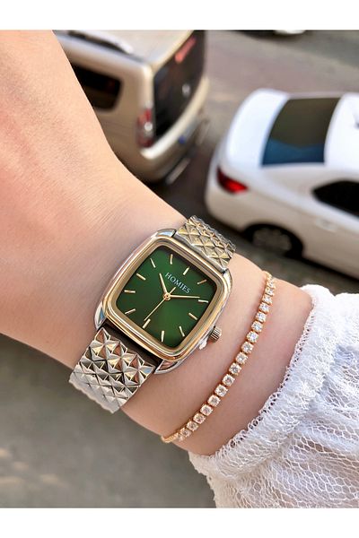 Homies SQUARE WRISTWATCH WITH BRACELET GIFT