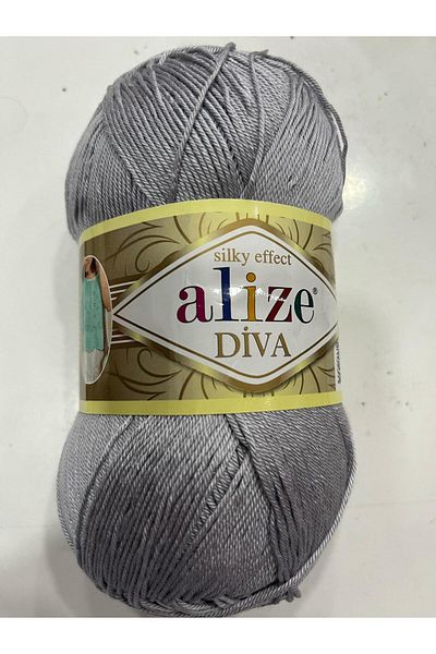 Alize DİVA 362 Ανοιχτό Γκρι - 100% Ακρυλικό Μικροΐνες, 100g Μονό