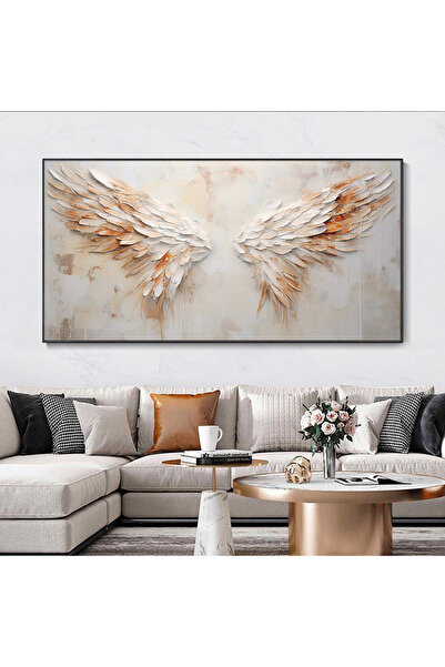Z Concept Yağlı Boya Dokulu Melek Kanadı Tablo