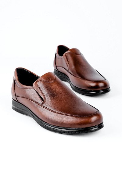 Lal Shoes & Bags Javed Men's Genuine Leather Casual Shoes-Tan