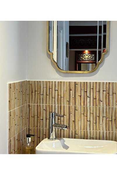 MKS Design 60x80 Bizoteli Duvar Dekor Aynası / Asimetrik Ayna / Konsol Aynası / Düzensiz Ayna / Estetik Ayna