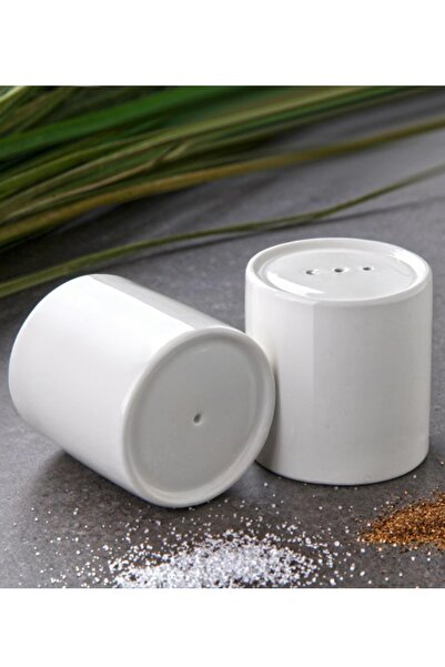 ALBETTO 2 عبوة من موزع الملح والفلفل البورسلين 100 مل