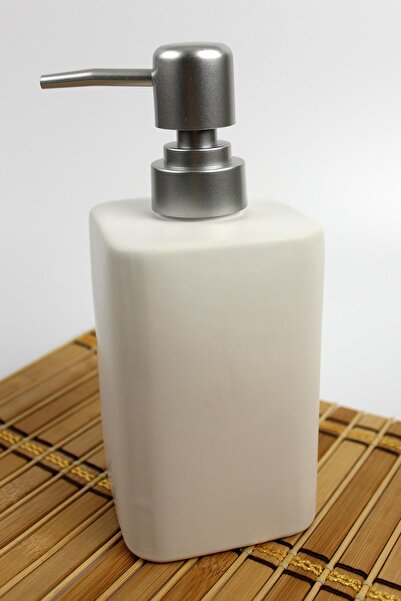 ALBETTO Stonware Sıvı Sabunluk Beyaz Kare 450ml