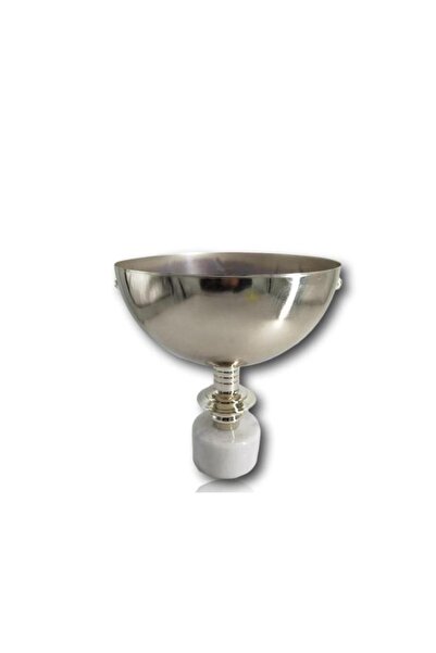 CREARTHOME Mermer Kaideli Metal Orkide Saksısı Krom C27g