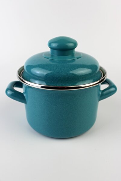 ALBETTO وعاء صغير فاخر مطلي بالمينا 12 سم 900 مل باللون الفيروزي